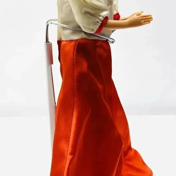 MATTEL BARBIE Asian Doll Black Short Hair Earrings Long Dress 12" Tall - Picture 10 of 11